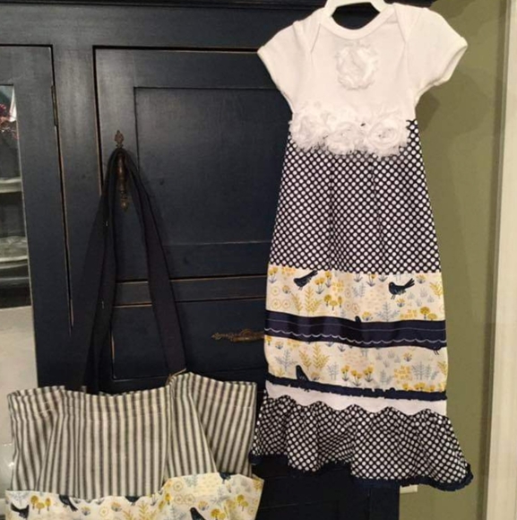 Navy & Yellow Blue Bird Set - Picture 1 of 6